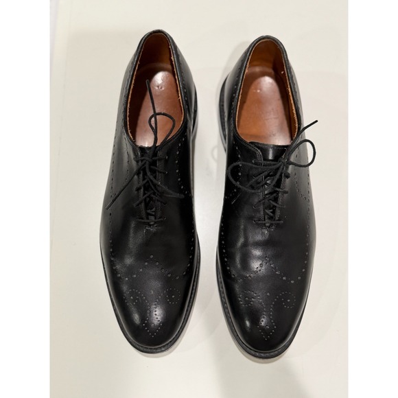 Allen Edmonds Mens Black Leather Chester Wingtip Oxford Brogue Dress Shoes 9.5 main image 7
